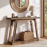 41" Solid Wood Console Table, 2-Tier Entryway Sofa Table for Living Room, Hallway 3