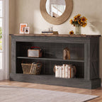 63" Console Table, Long Entryway Table Sofa Table With Storage