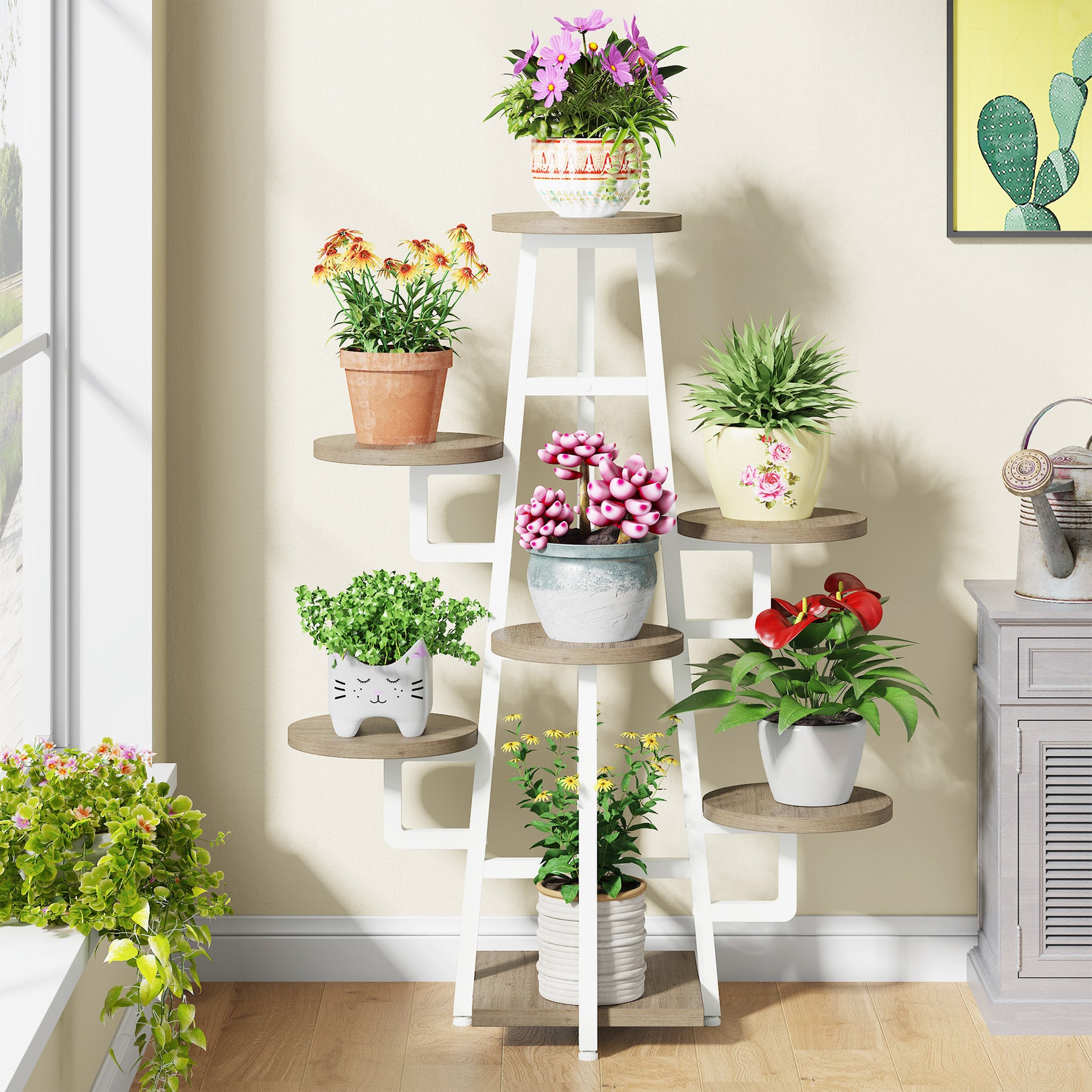 Tribesigns Plant Stand, 7 Tier Plant Pots Holder Rack Flower Shelf