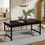 Farmhouse Dining Table, 55" Rectangular Kitchen Dinner Table  for 4-6 People