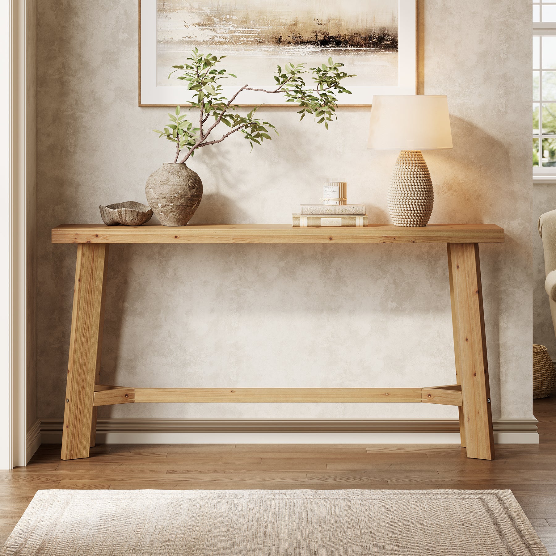 Solid Wood Console Table, 63
