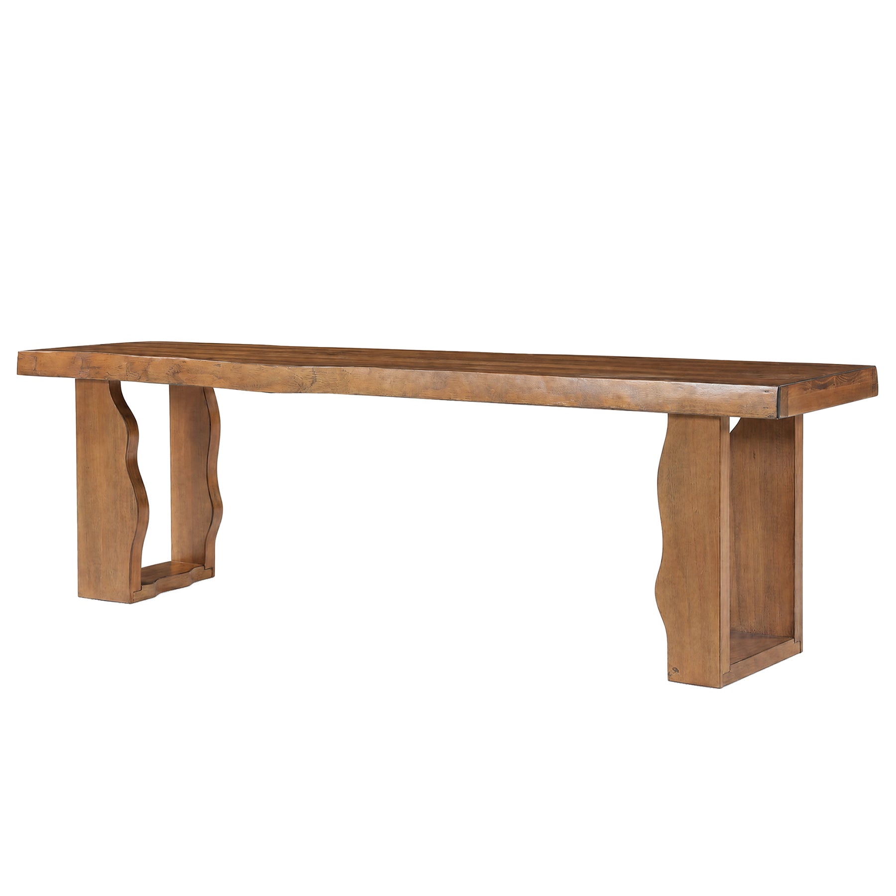 55-Inch Solid Wood Entryway Bench, 350 LB Shoe Bench with Thick Seat for Hallway