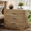 31.5" Large Nightstand, Oversized Bedside Table with 3 Drawers for Bedroom