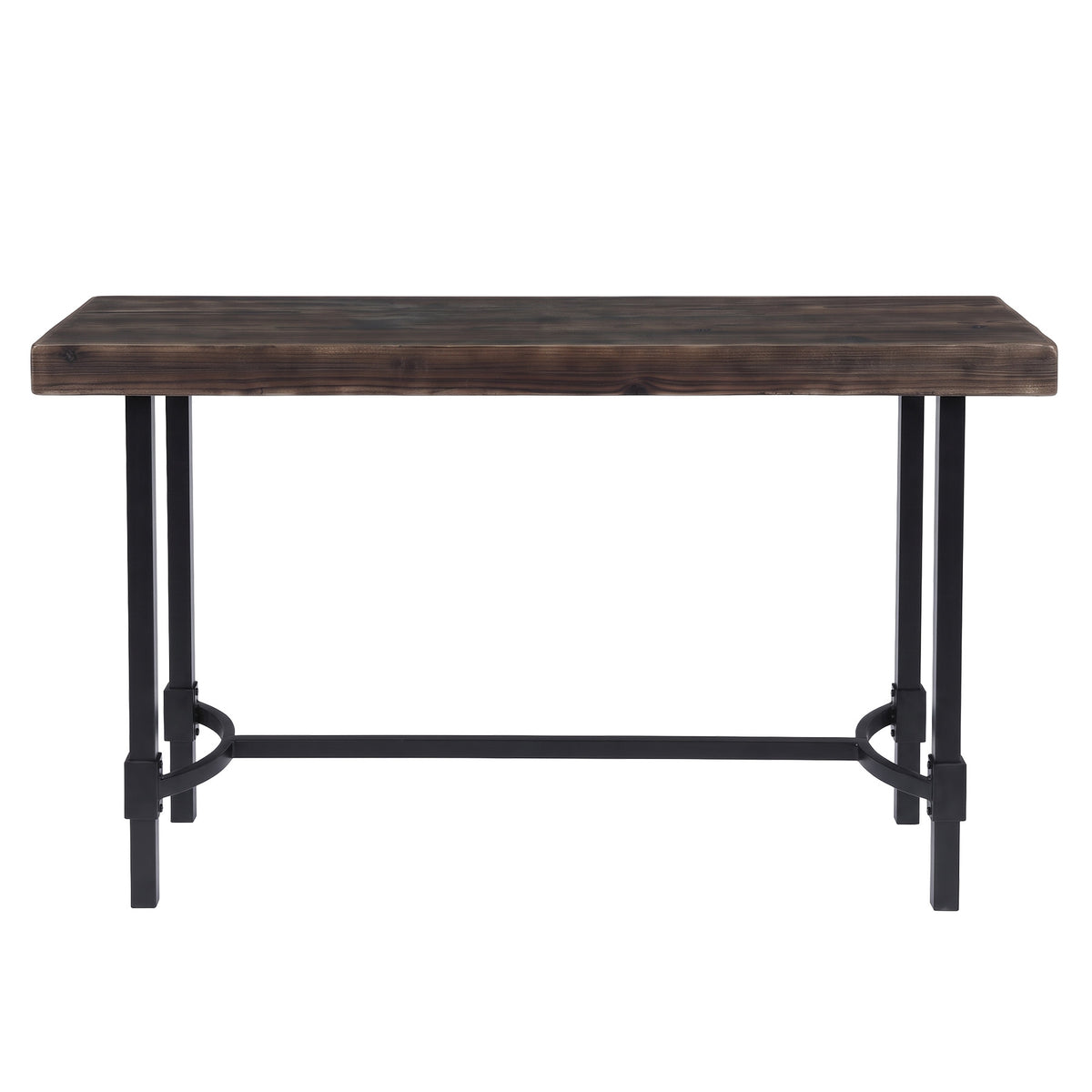 63" Industrial Bar Table, Narrow Counter Height Pub Table with Footrest