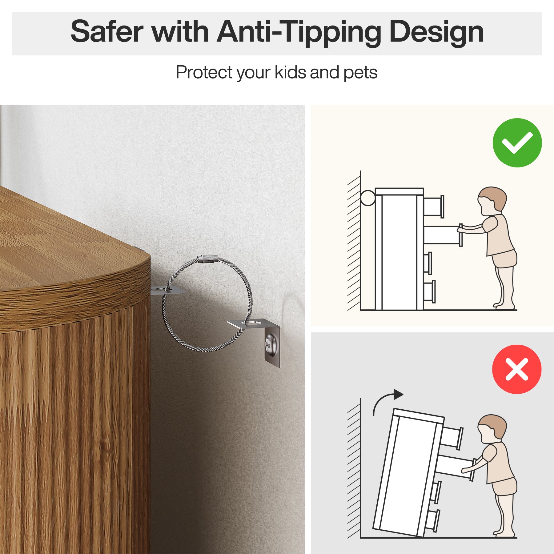 4-Drawer Chest Dresser, 39.4" Wooden Storage Cabinet Organizer