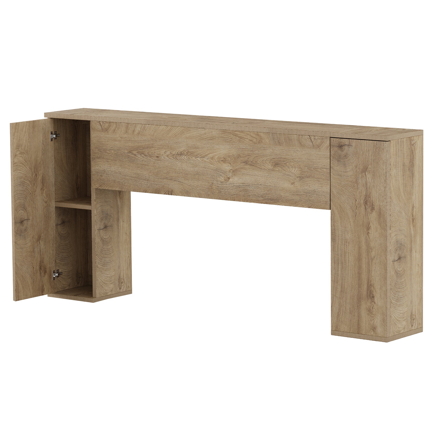 78.7” Extra Long Console Table, Farmhouse Entryway Table with 2 Hidden Storage Cabinets