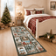 Christmas Vintage Runner Rug, Washable Non-Slip Holiday Kitchen Mat