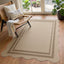 3x5 Scalloped Easy Jute Area Rugs#Style_Brown Lines