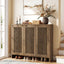 5-Tier Shoe Cabinet with Doors, Wooden Shoe Storage for 25-30 Pairs with Adjustable Shelves