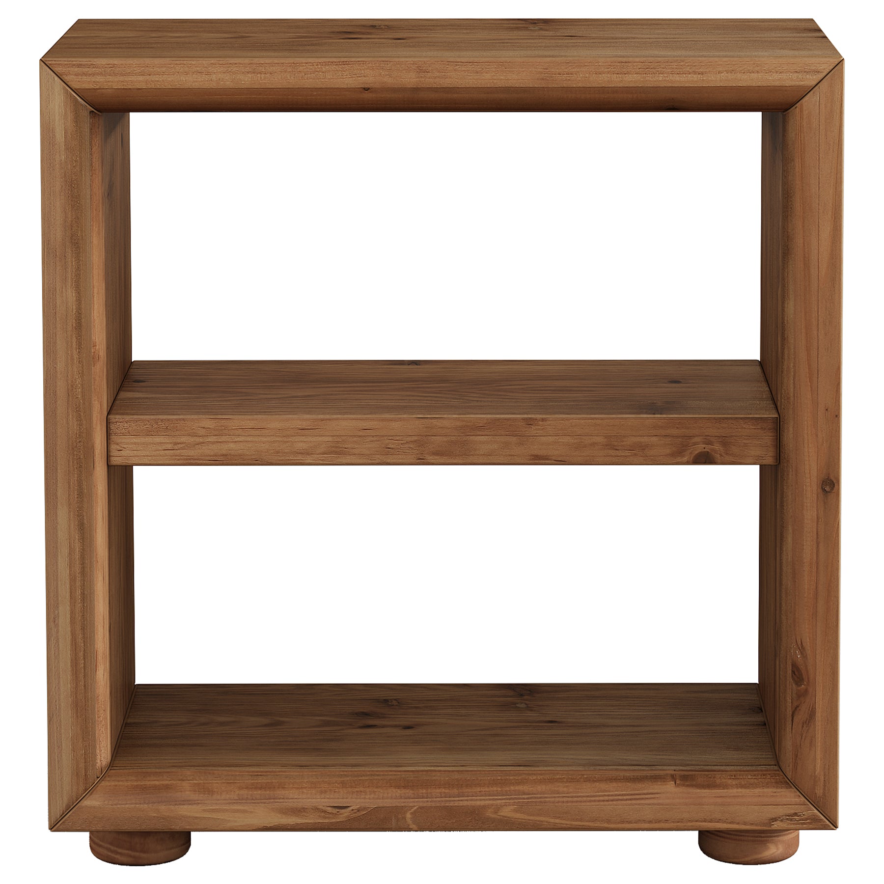 3-Tier End Table, Wood Side Table Nightstand with Storage Shelves