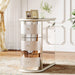 3 - Drawer End Table, Narrow Mirrored Sofa Side Table Tribesigns