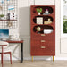 3 - Drawer File Cabinet, Freestanding Filing Cabinet with Open Storage Shelves Tribesigns