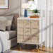 3 - Drawer Nightstand Bedside Table with Acrylic Metal Legs Tribesigns