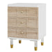 3 - Drawer Nightstand Bedside Table with Acrylic Metal Legs Tribesigns