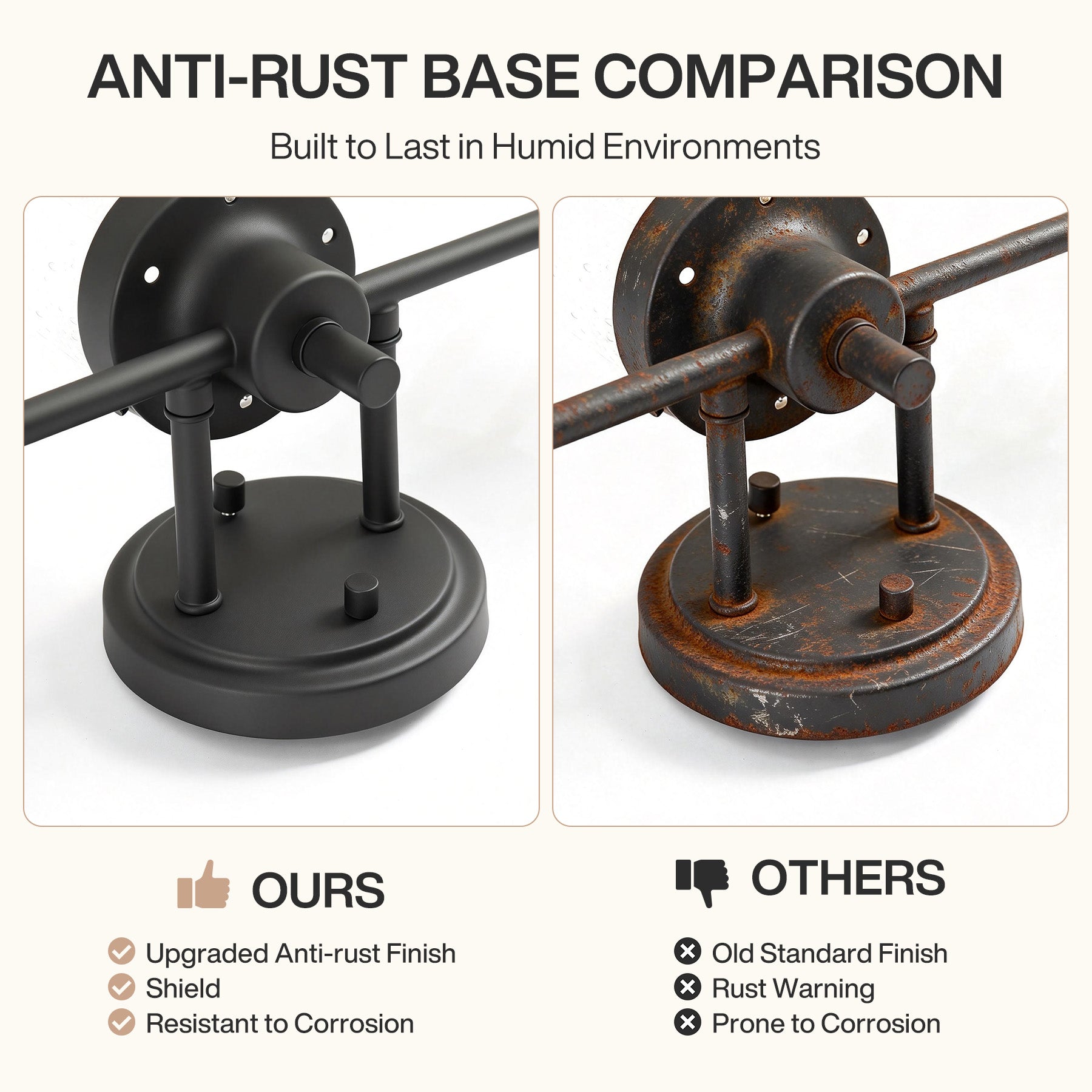 3-light Vanity Light, Bathroom Wall Lighting With Seeded Glass Shades