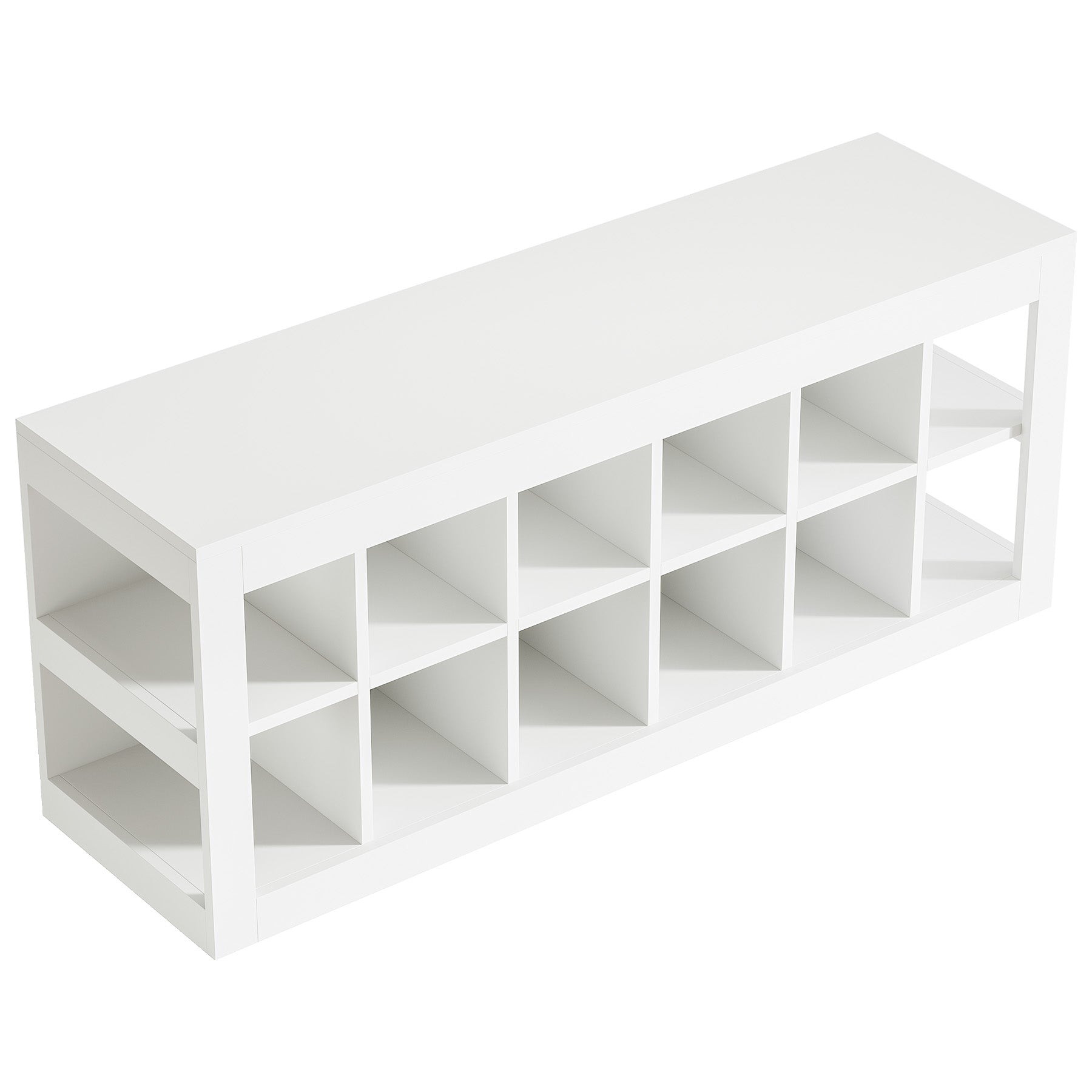 52.36" 12 Cube Organizer Bookcase, 2-Tier Open Shelf Storage for Living Room Bedroom Office