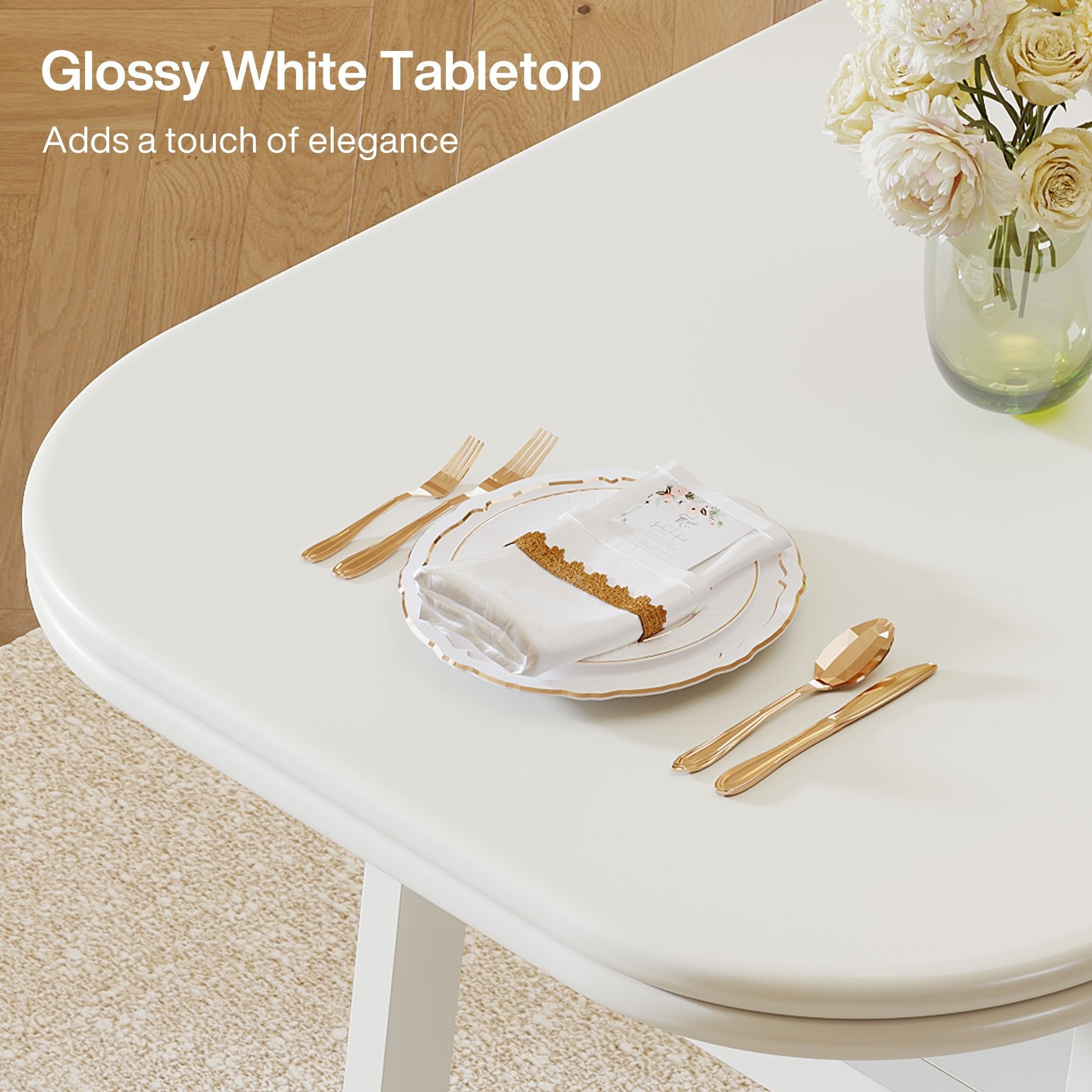 31.5" Dining Table, Small Modern Kitchen Table with Storage Shelf for 2-4 People