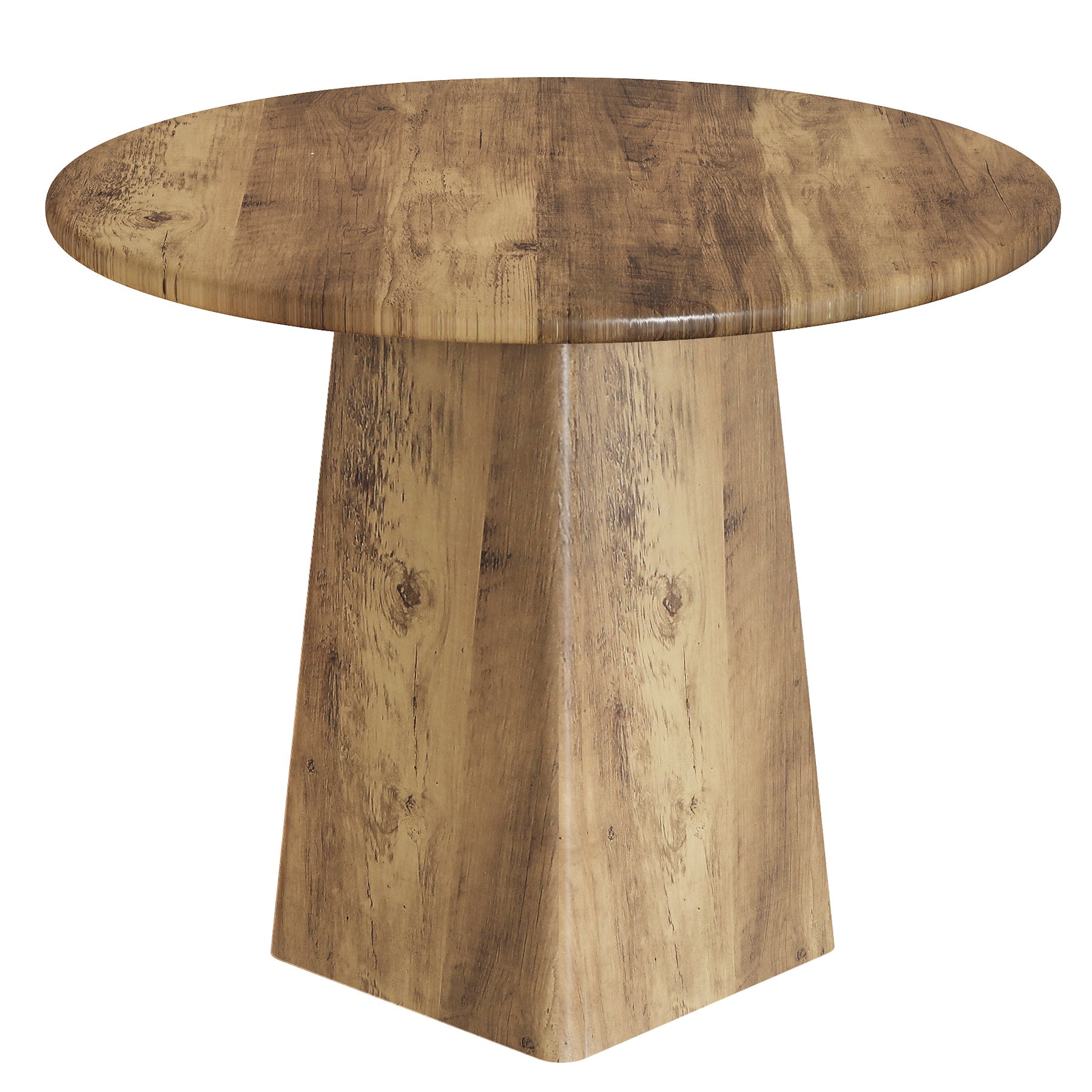 31.5" Round Dining Room, Farmhouse Kitchen Dinner Table with Square Base for 2-4