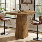 31.5" Square Bar Table, Industrial Counter Height Pub Cocktail Unit Dining Table 3