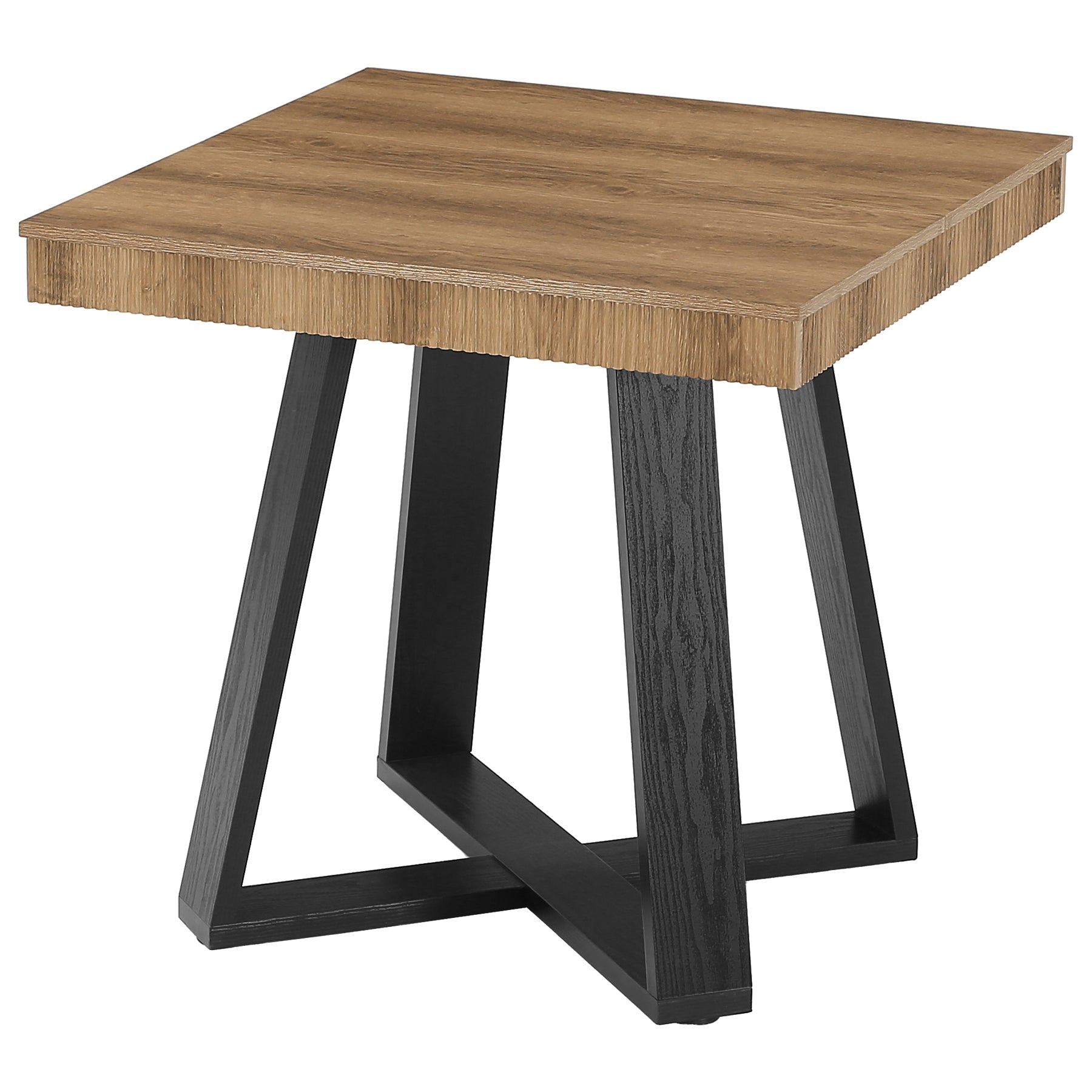 31.5" Square Dining Table, Small Kitchen Table with Fluted Edge for 4