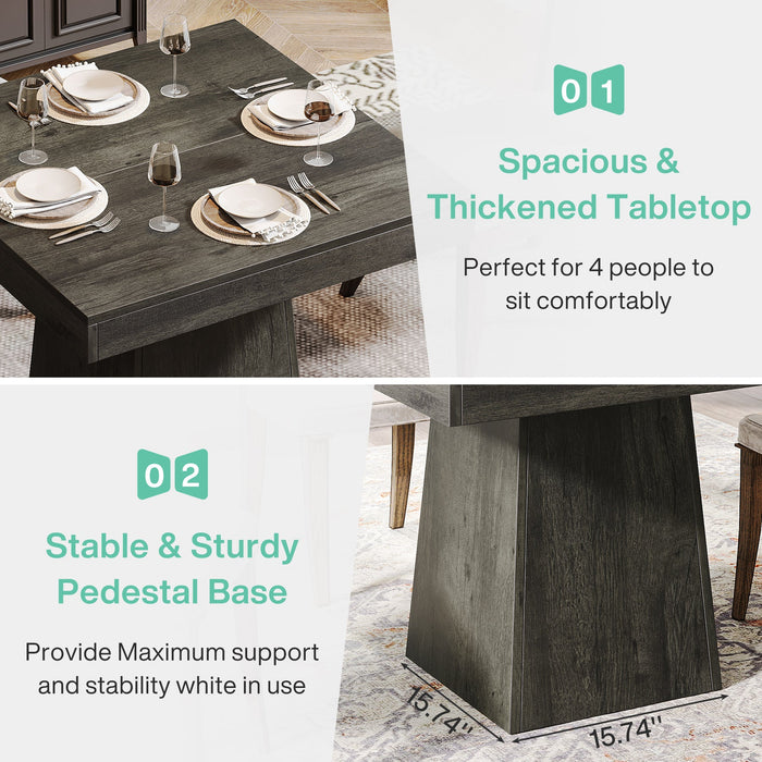 Tribesigns 31.5" Dining Table, Square Farmhouse Kitchen Dinner Table