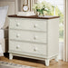 31.5" Wood Nightstand, 3 Drawers Farmhouse End Table Bedside Table Tribesigns