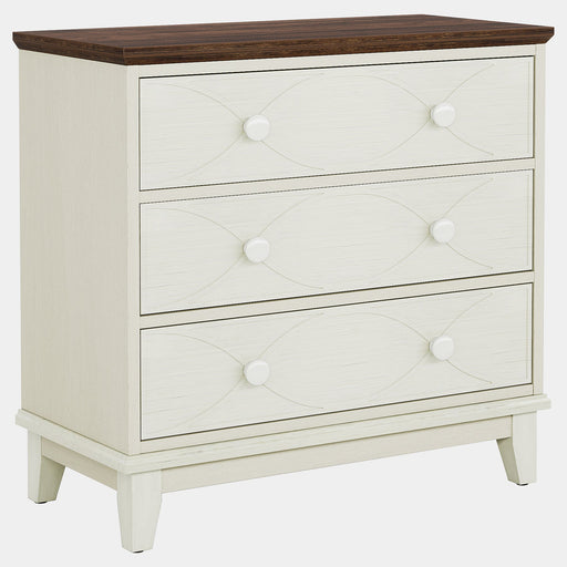 31.5" Wood Nightstand, 3 Drawers Farmhouse End Table Bedside Table Tribesigns