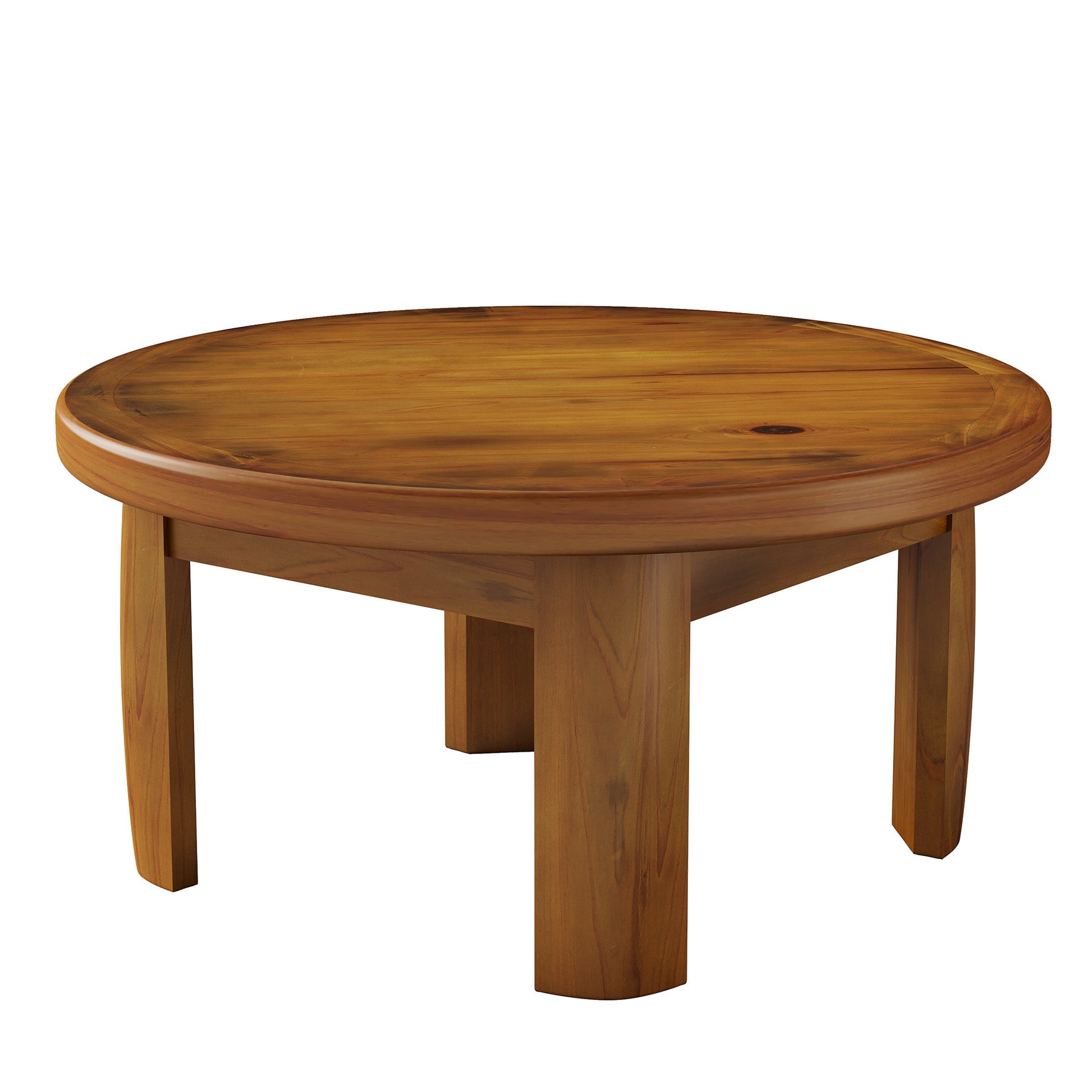 Solid Wood Round Coffee Table - Thumbnail 3