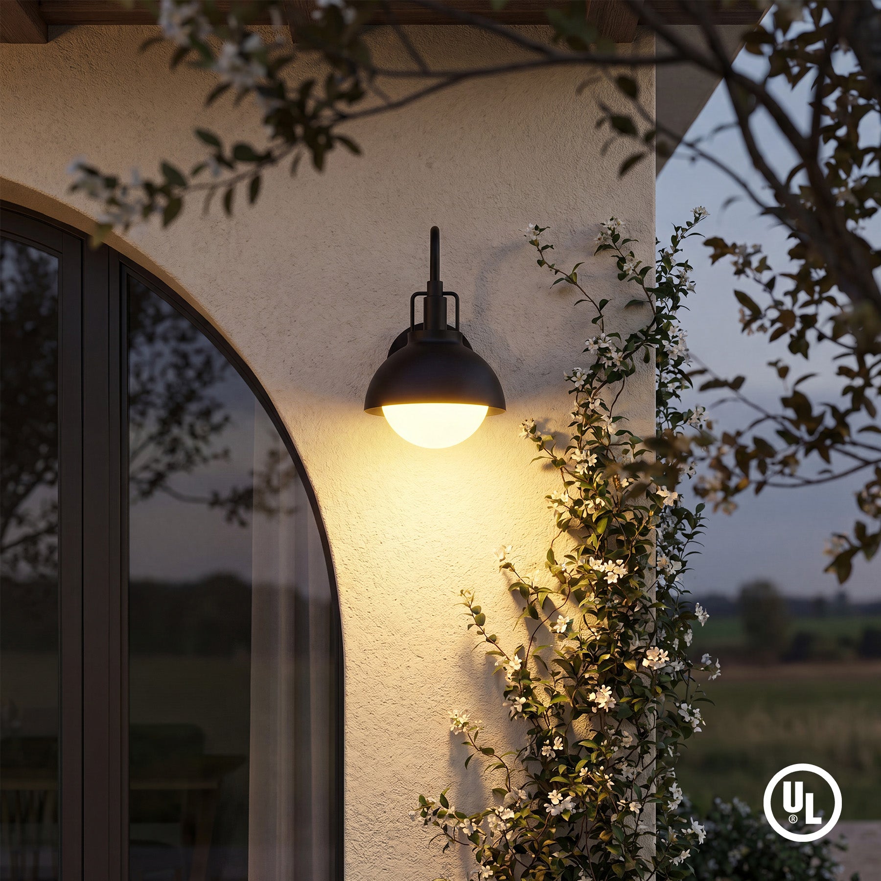 Outdoor Wall Sconce, Waterproof Exterior Wall Light Fixture for Porch, Patio, Entryway