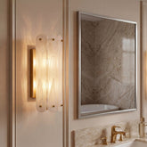 2-Light Modern Wall Sconce, 13.78" Wall Light Fixture with Glass Shade 3