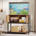 35" Fish Tank Stand, Aquarium Stand with Cabinet Storage and Power Outlets Tribesigns