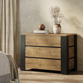 36" Oversized Nightstand, Large Bedside Table with 3 Drawers Storage 3