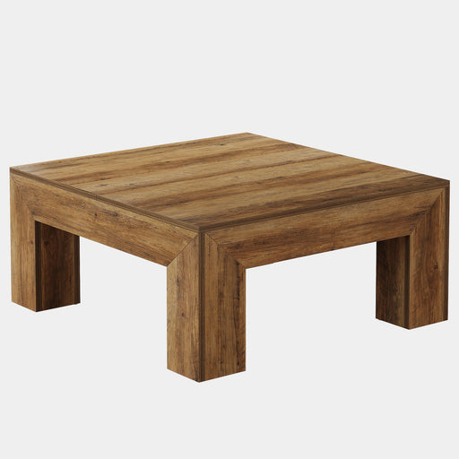 39" Coffee Table, Farmhouse Square Accent Center Cocktail Table Tribesigns