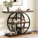 39" Console Table, 5 - Tier Entryway Table Sofa Table with Circle Base Tribesigns