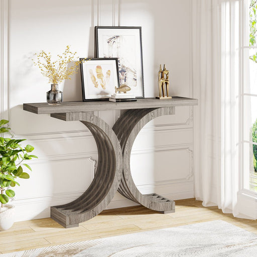 39" Console Table, Modern Faux Marble Entryway Sofa Table Tribesigns