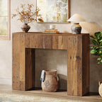 39" Console Table, Rustic Sofa Entryway Table Foyer Table with Drawer Tribesigns