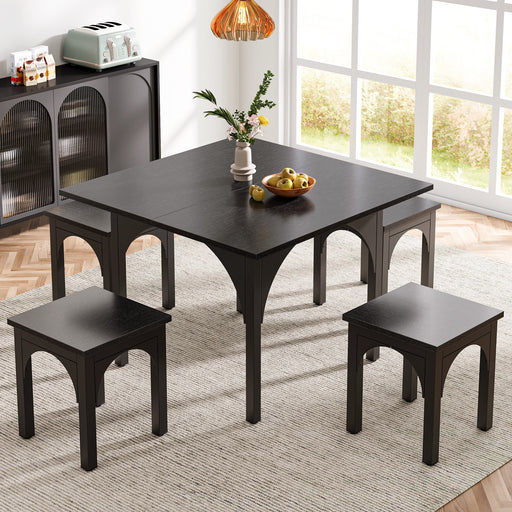 39" Dining Table Set, Modern 5 - Piece Kitchen Table Set Tribesigns