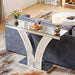39" Mirrored Console Table, Modern Silver Entryway Table Tribesigns