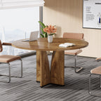 39" Wood Dining Table, Farmhouse Kitchen Table for 4 People Tribesigns