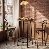 39.4" Round Bar Table, High Top Pub Table Drink Cocktail Furniture 3