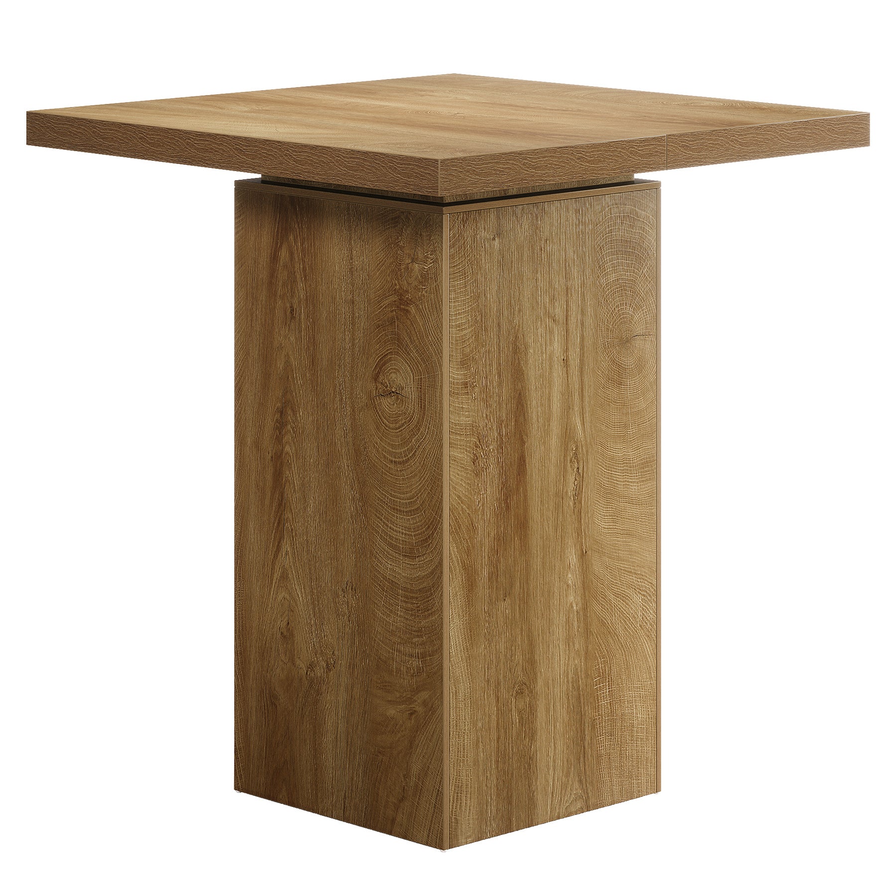 39.4" Square Bar Table, High Top Bistro Pub Cocktail Table Dining Table - Thumbnail 3