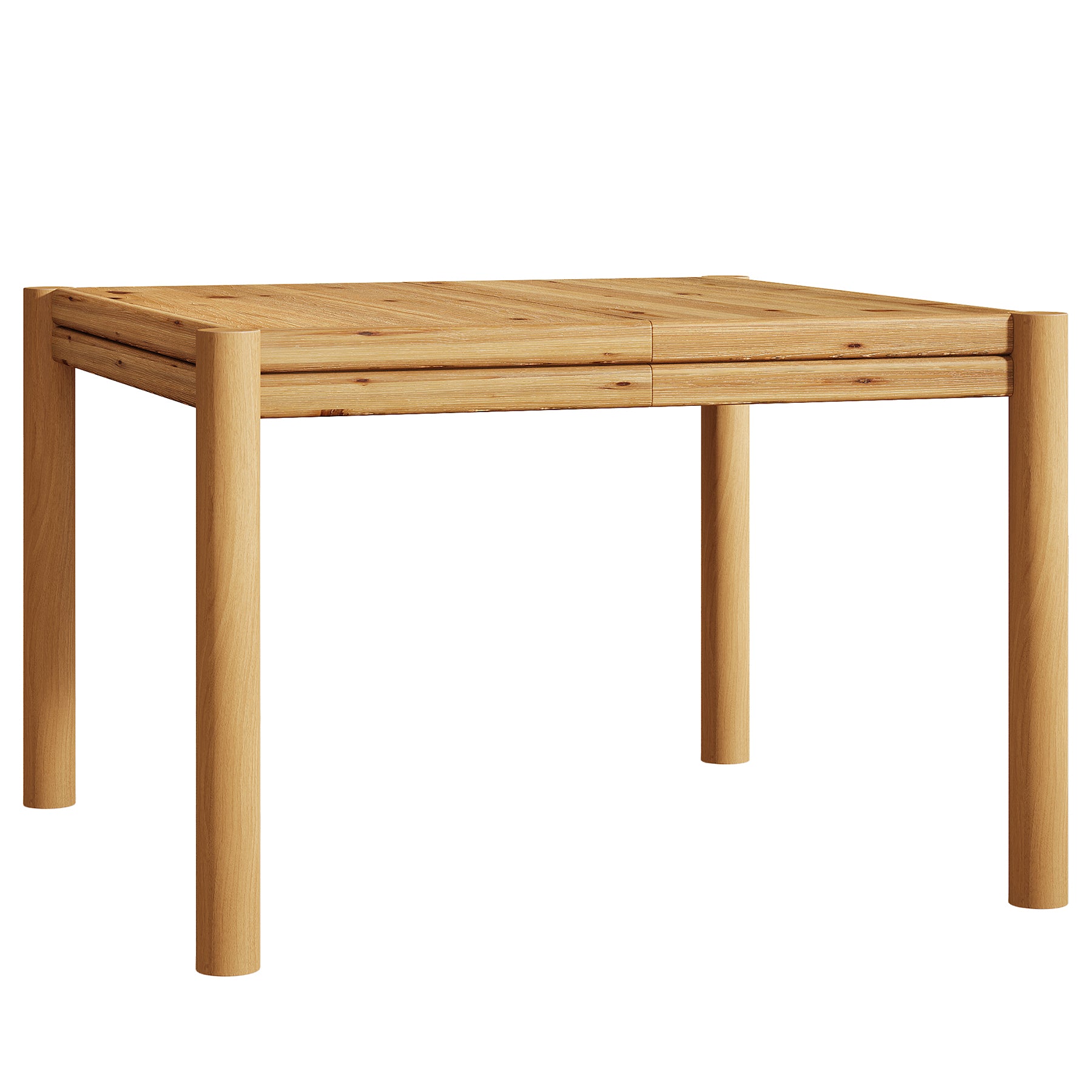 39.4" Square Dining Table, Farmhouse Solid Wood Kitchen Table 4 People