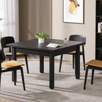 39.4'' Square Dining Table Kitchen Table with Solid Wood Legs for 4 Tribesigns
