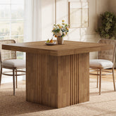 39" Dining Table, Farmhouse Square Kitchen Dinner Table for 4 3