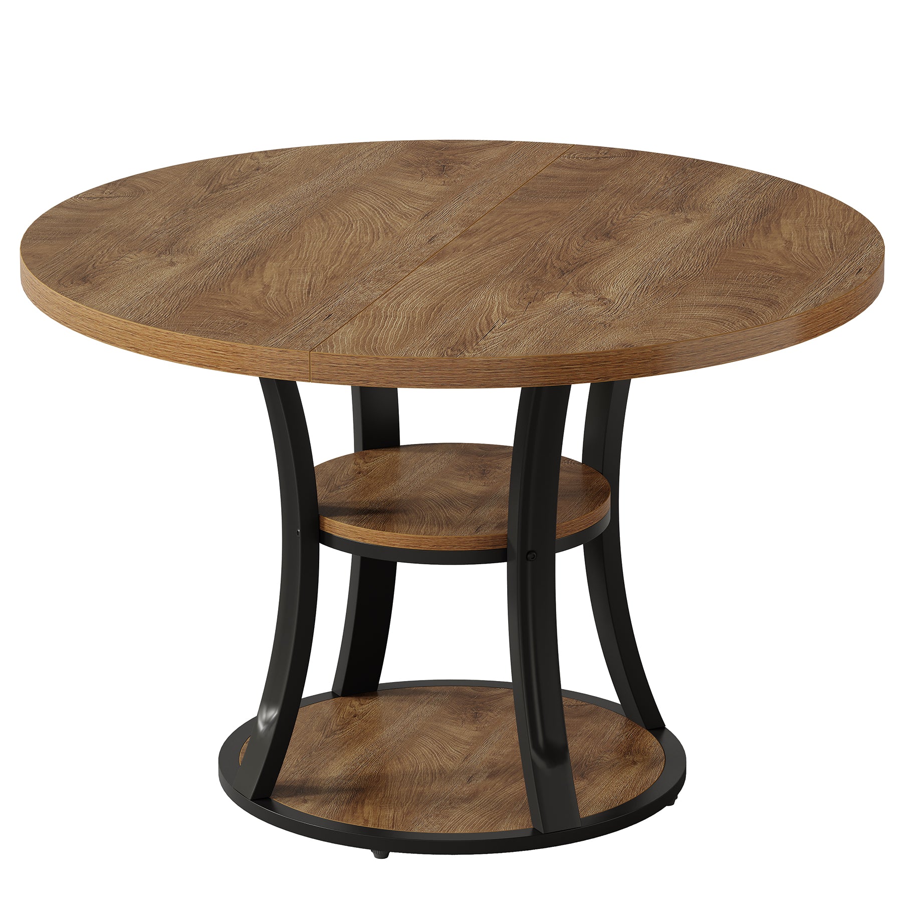 39" Small Conference Table, Modern Round Meeting Room Table for 2-4 People