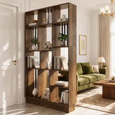 71" Room Divider with Shelves, Wall Partition Divider Screen for Living Room, Entryway 3