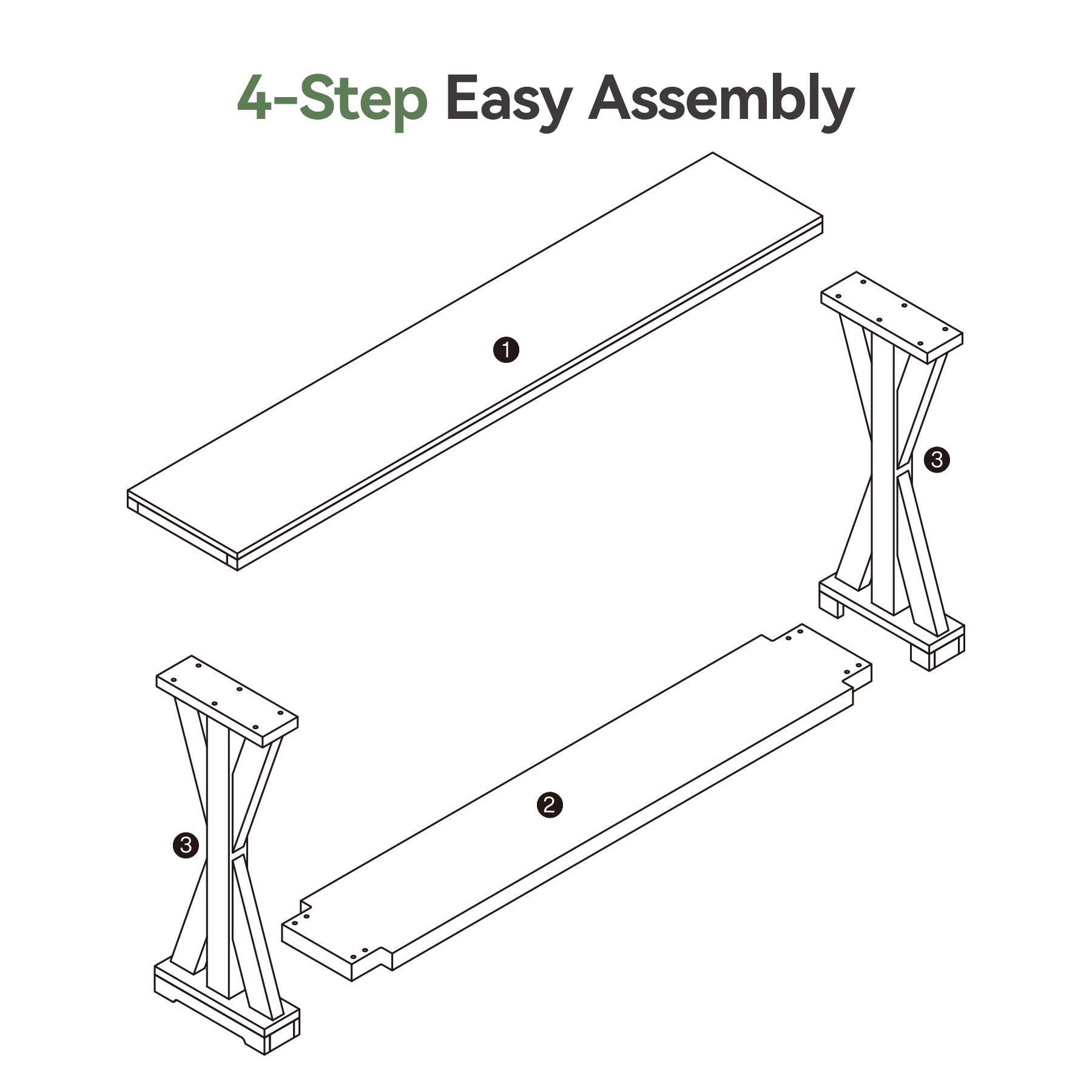 63" Narrow Console Table, Farmhouse Solid Wood Entryway Table with 2-Tier Storage