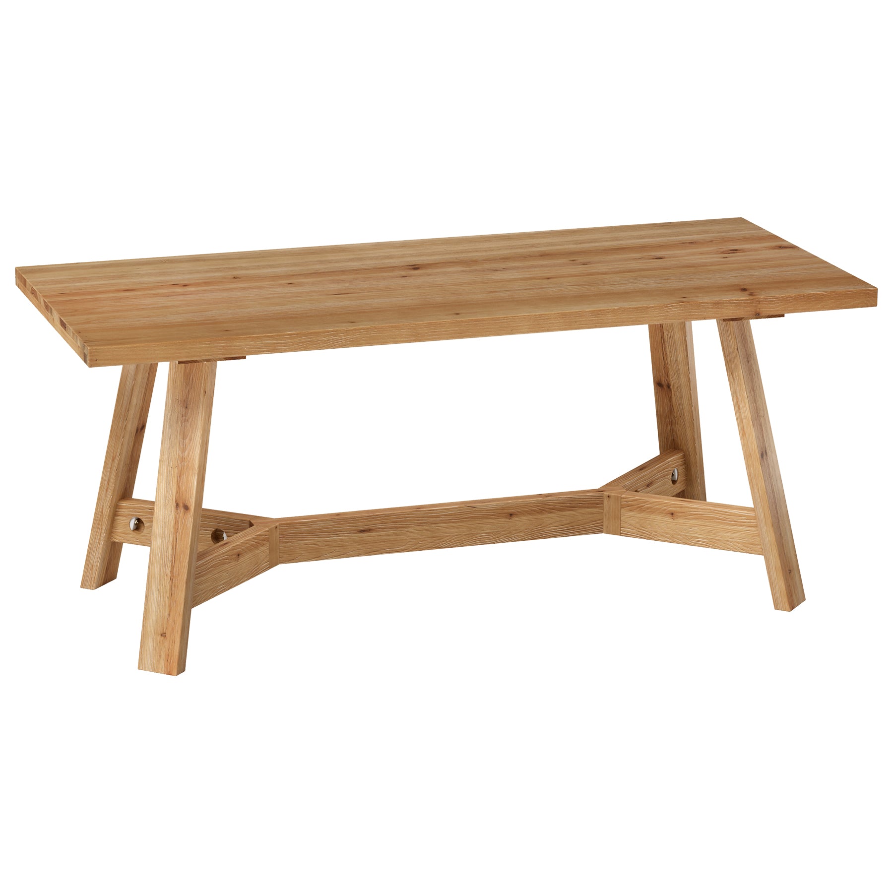 63" Solid Wood Computer Desk, Rectangular Executive Desk Study Table for Home Office