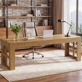79" Two Person Desk, Farmhouse Double Computer Desk, Home Office 3