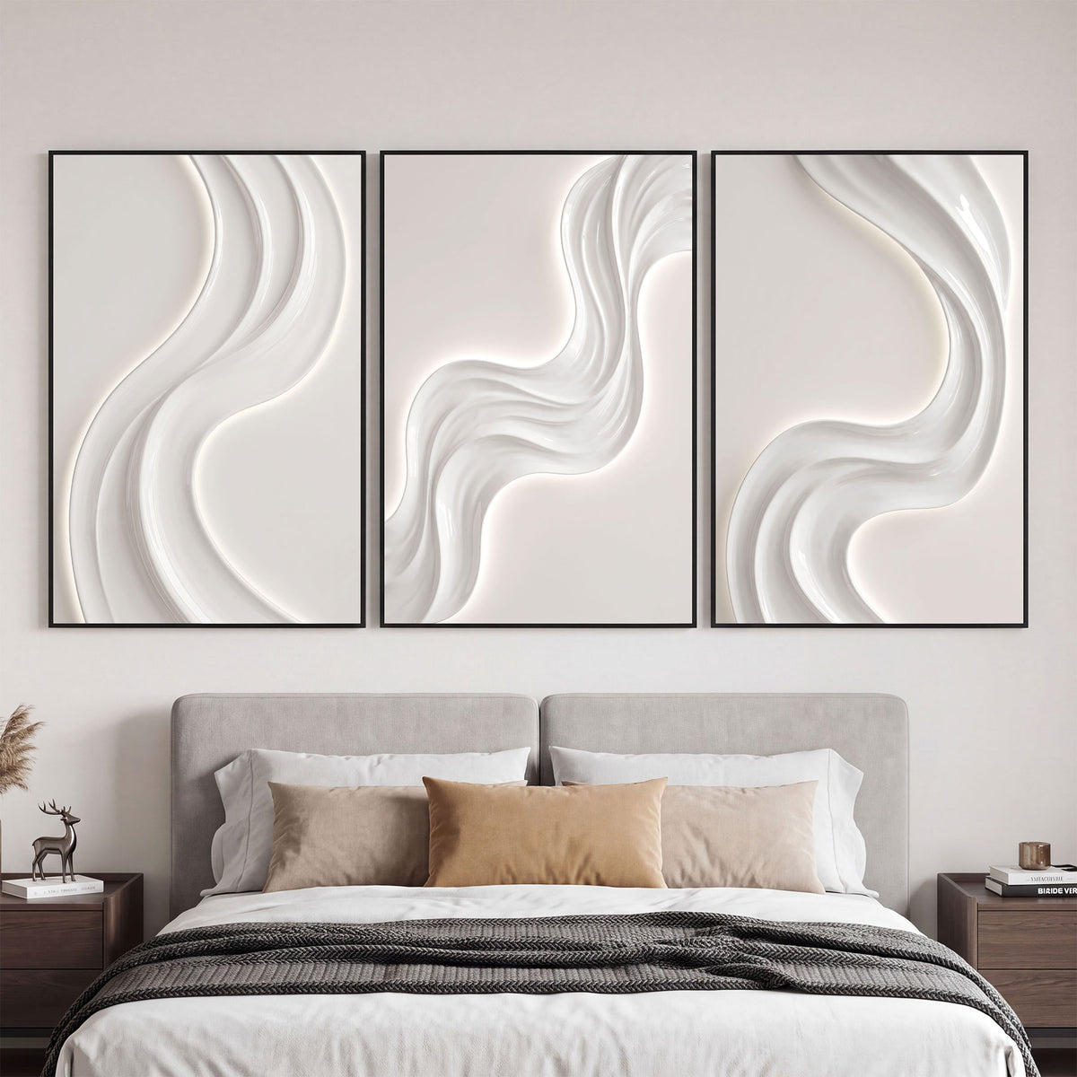 Tribesigns 24x36in Large Framed Modern Abstract Wall Art for Living Room